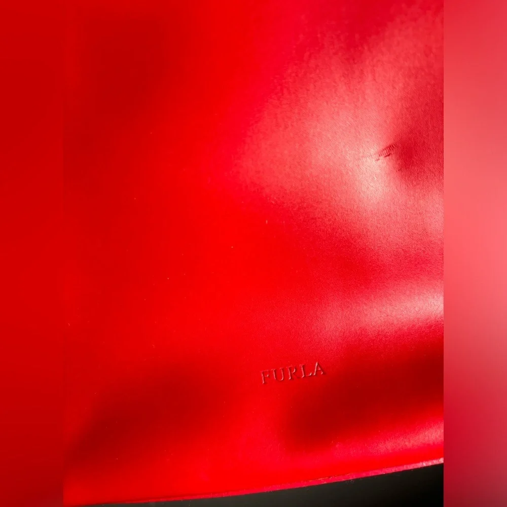 Vintage Furla Red Leather Mini Backpack